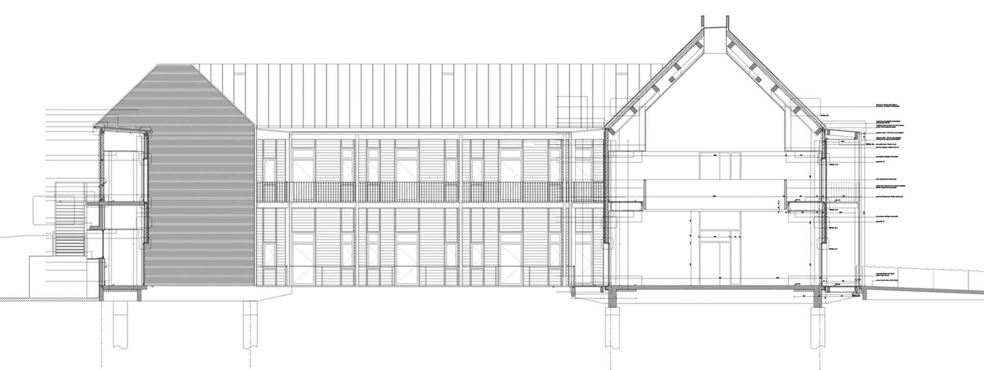 Querencia | Atelier d'architecture | Hôpital d'Arbois | Coupe