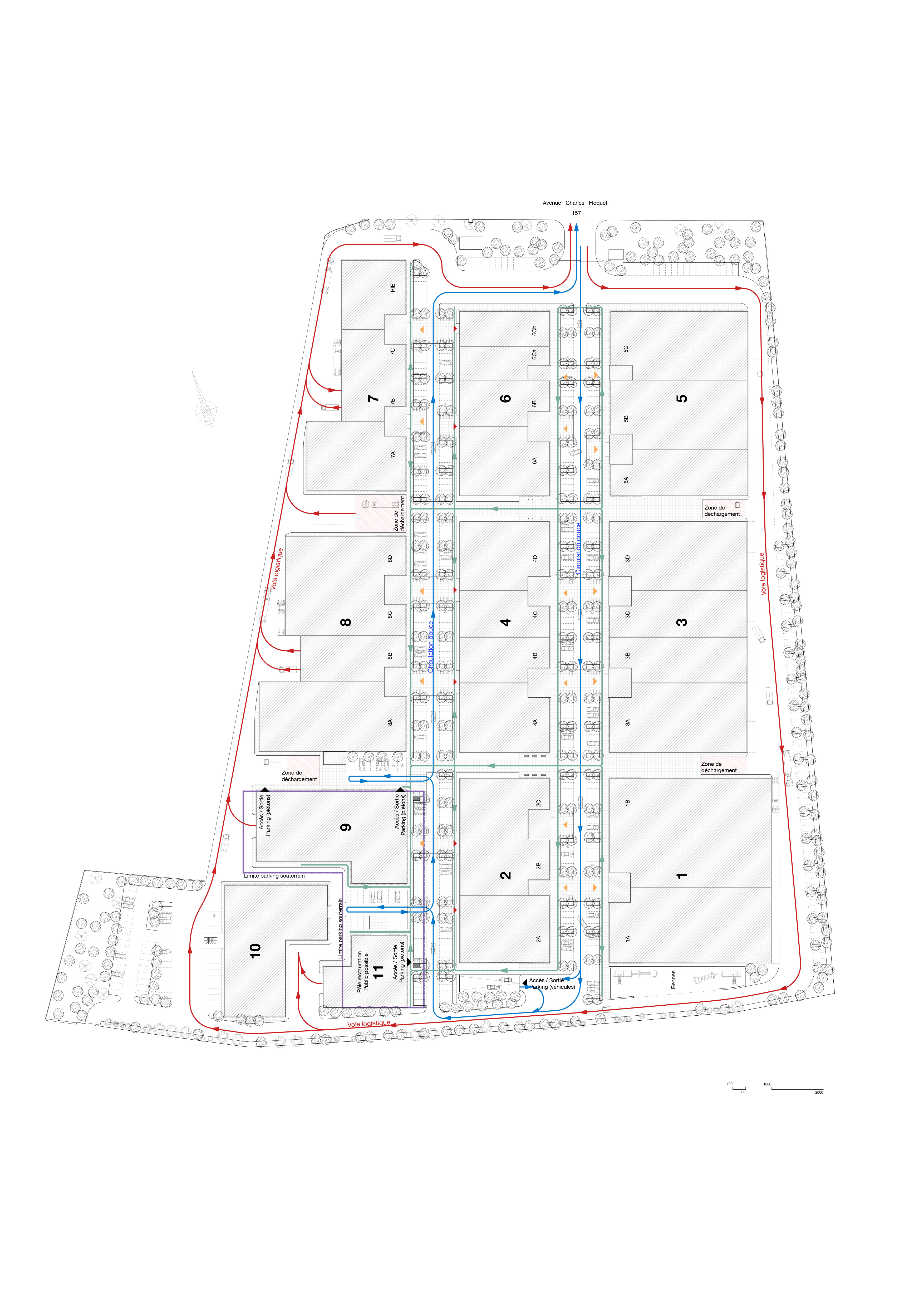 Querencia | Atelier d'architecture | Le Carré des Aviateurs - Le Blanc Mesnil | Plan Général